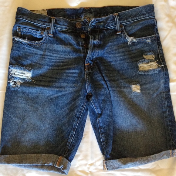 rolled up jean shorts mens